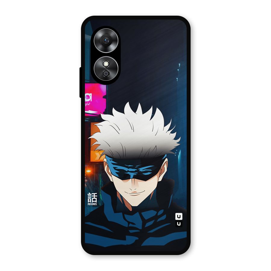 Gojo Smiles Metal Back Case for Oppo A17