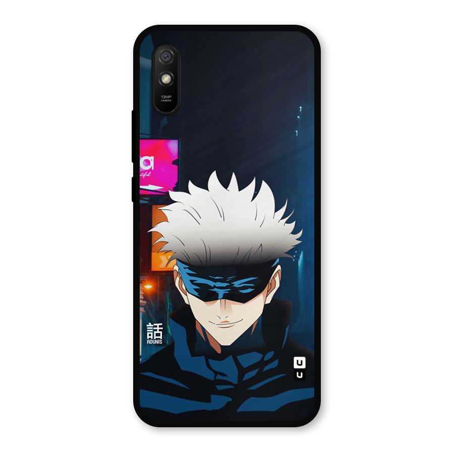 Gojo Smiles Metal Back Case for Redmi 9a