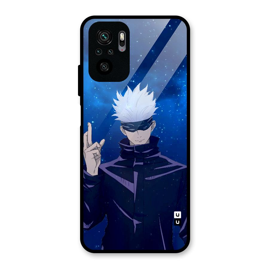 Gojo Winner Glass Back Case for Redmi Note 10S