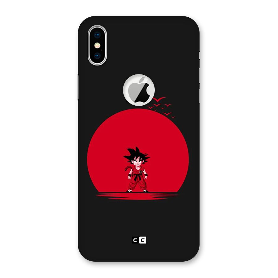 Goku Kid Art Back Case for iPhone XS Logo Cut