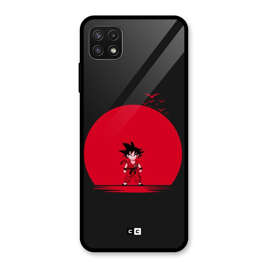 Goku Kid Art Glass Back Case for Galaxy A22 5G