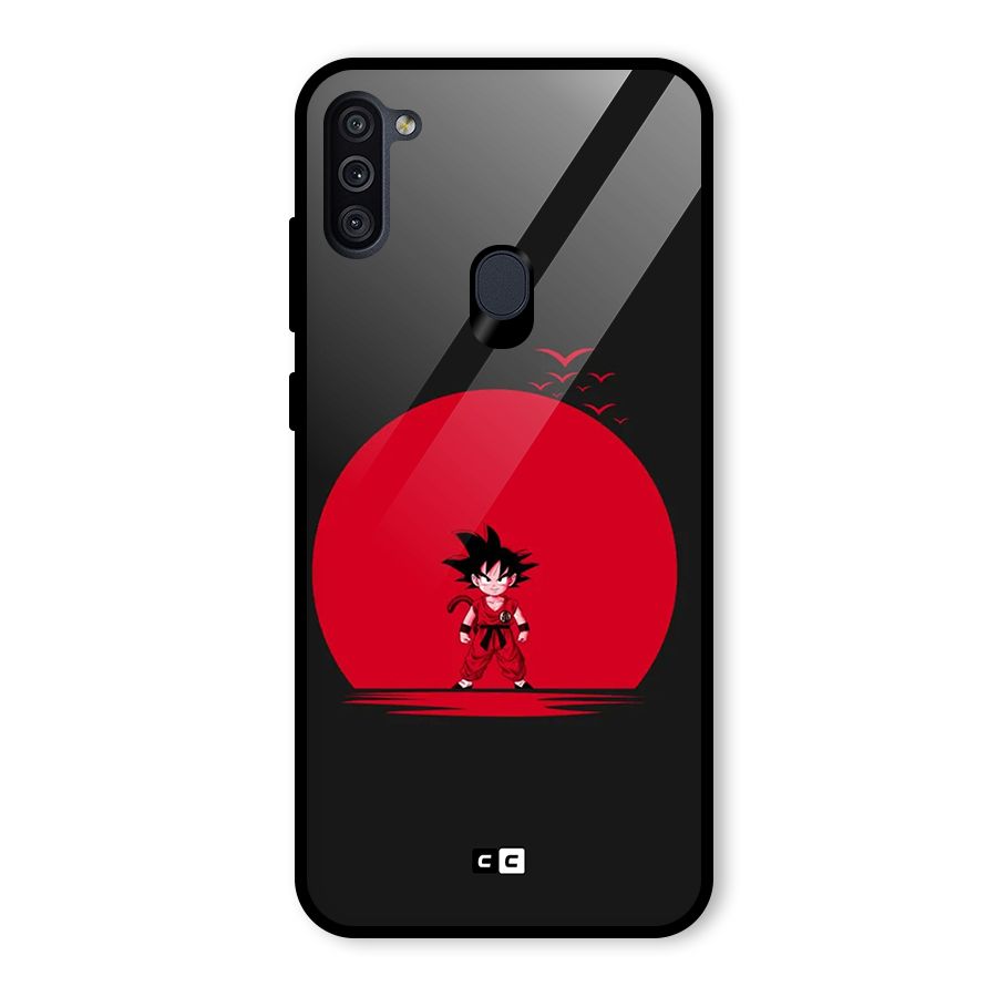 Goku Kid Art Glass Back Case for Galaxy M11