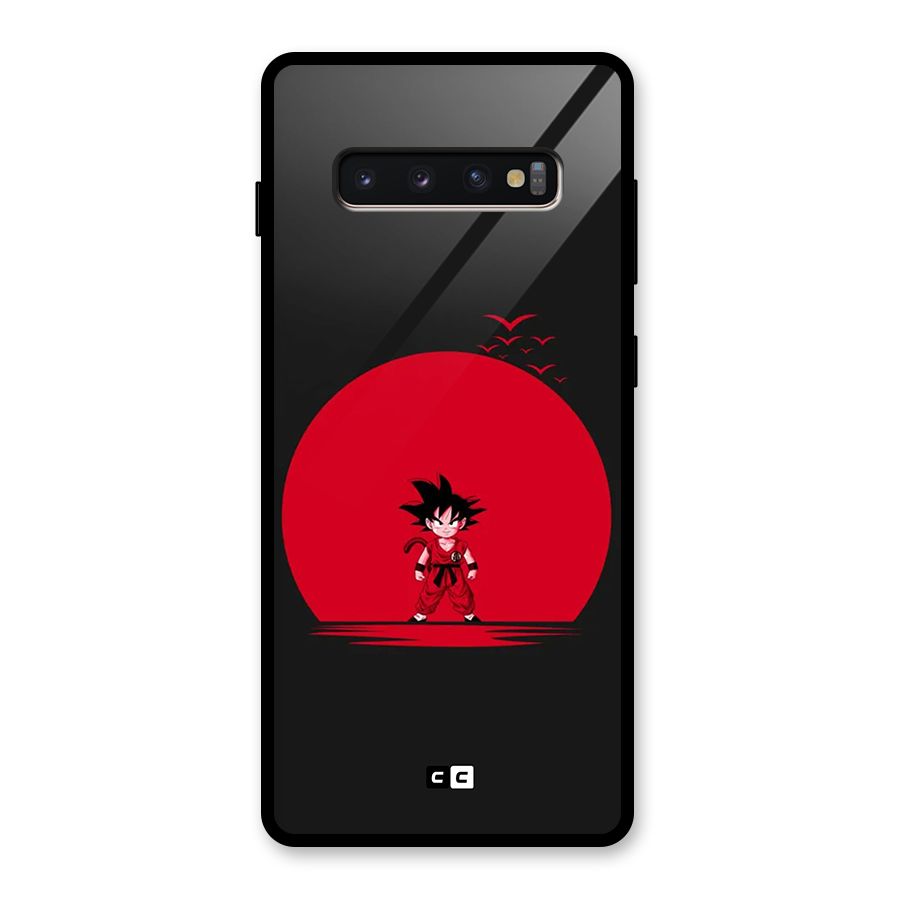 Goku Kid Art Glass Back Case for Galaxy S10 Plus