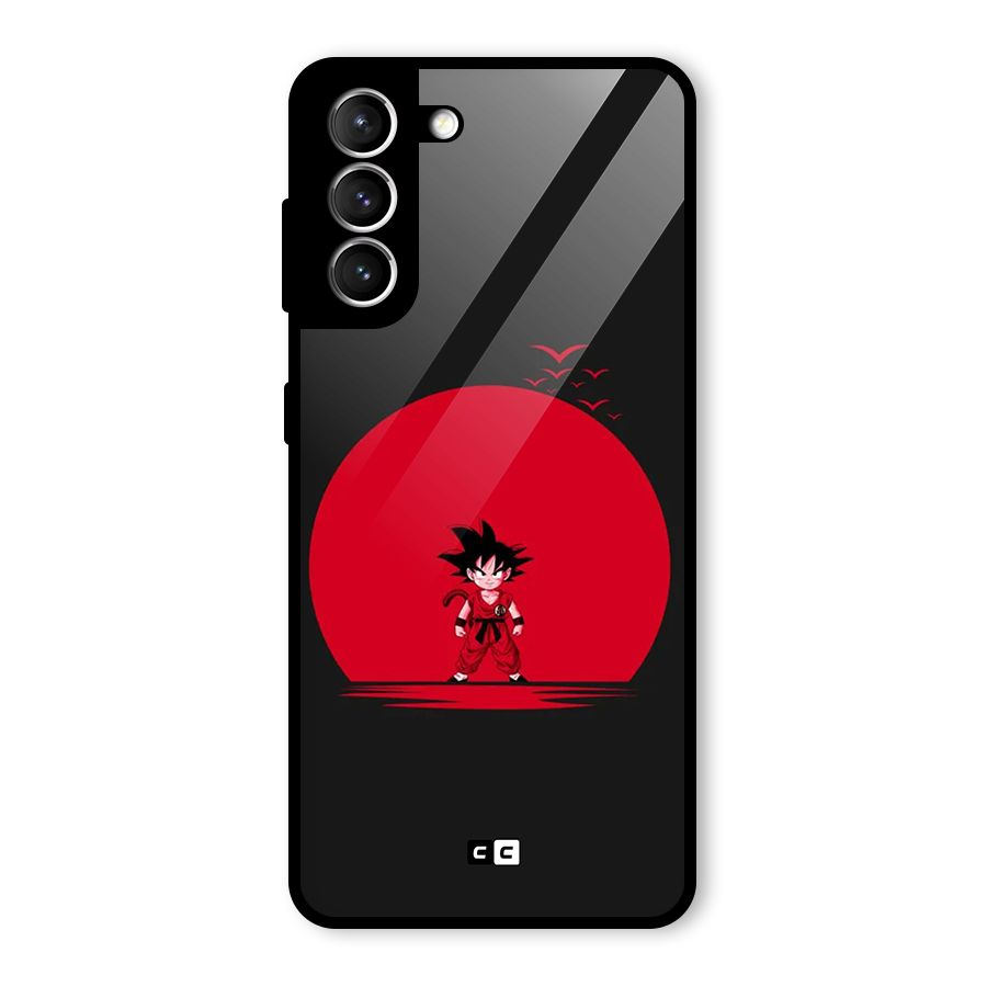 Goku Kid Art Glass Back Case for Galaxy S21 5G