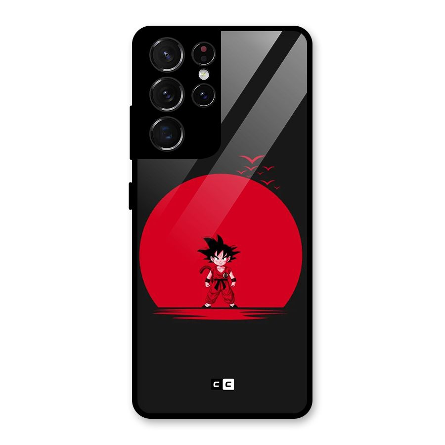 Goku Kid Art Glass Back Case for Galaxy S21 Ultra 5G