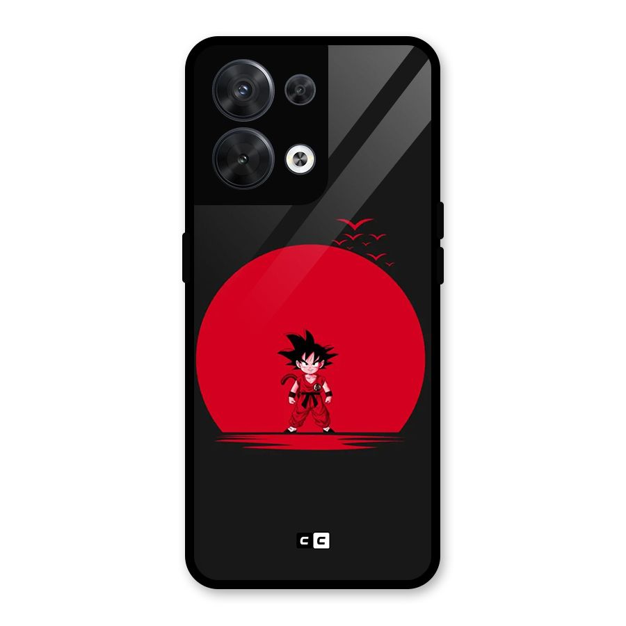 Goku Kid Art Glass Back Case for Oppo Reno8 5G