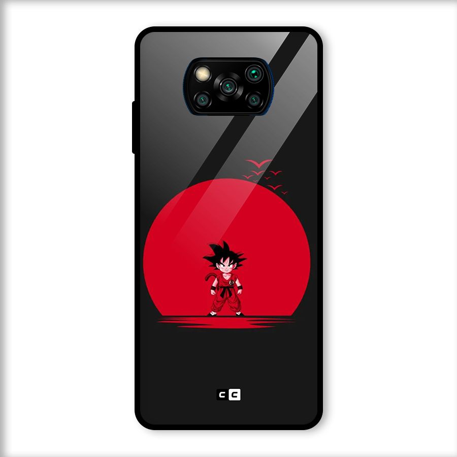 Goku Kid Art Glass Back Case for Poco X3