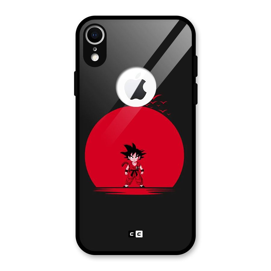 Goku Kid Art Glass Back Case for iPhone XR Logo Cut