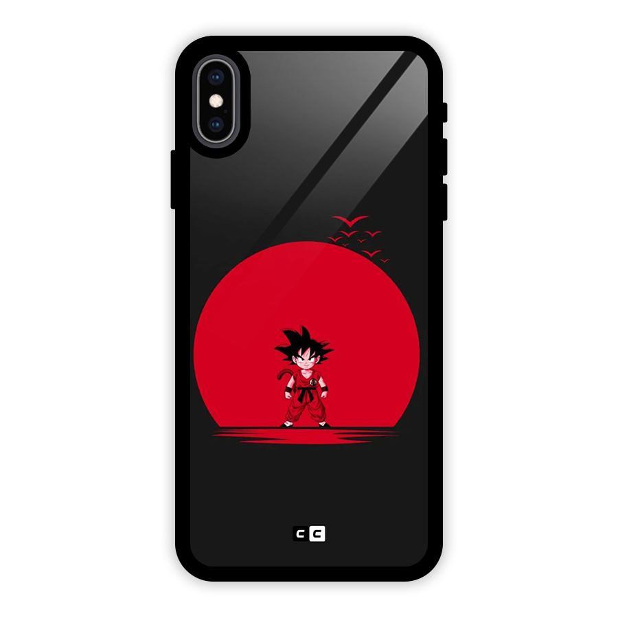 Goku Kid Art Glass Back Case for iPhone XS Max