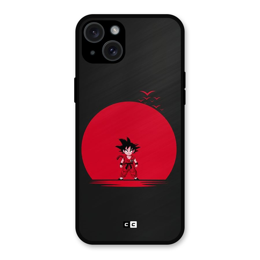 Goku Kid Art Metal Back Case for iPhone 15 Plus