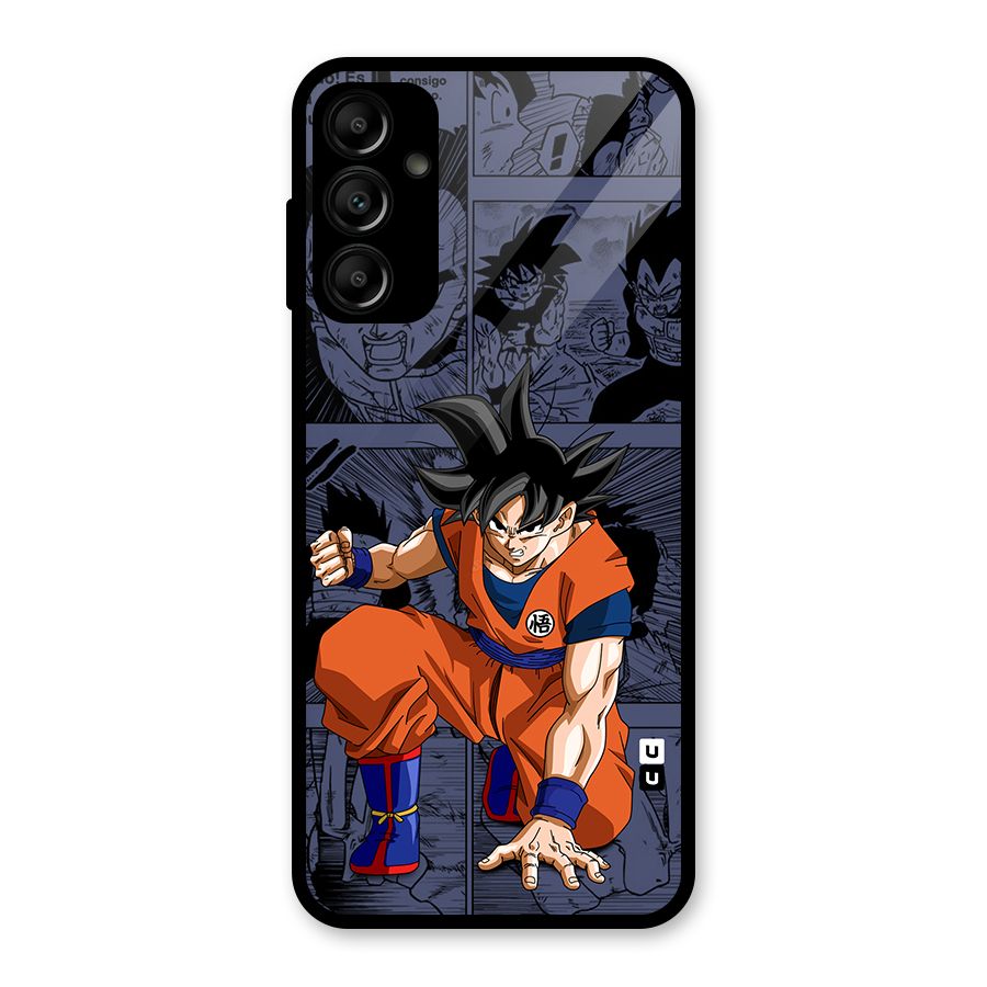 Goku Manga Art Glass Back Case for Galaxy A14 5G
