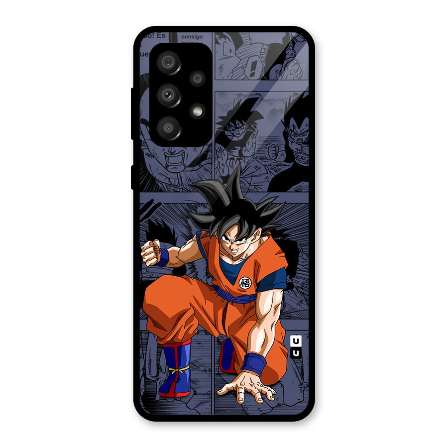Goku Manga Art Glass Back Case for Galaxy A32