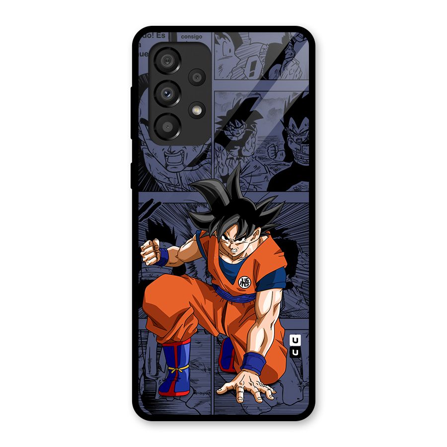 Goku Manga Art Glass Back Case for Galaxy A33 5G