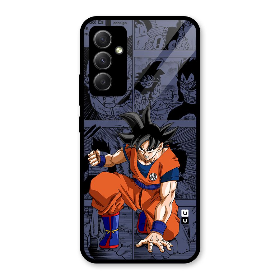Goku Manga Art Glass Back Case for Galaxy A34