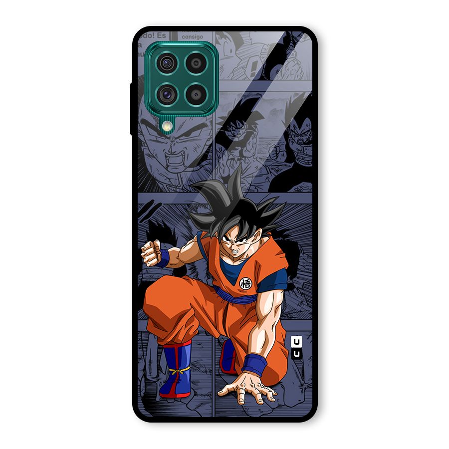 Goku Manga Art Glass Back Case for Galaxy F62