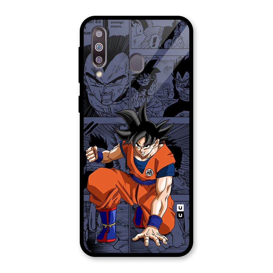 Goku Manga Art Glass Back Case for Galaxy M30