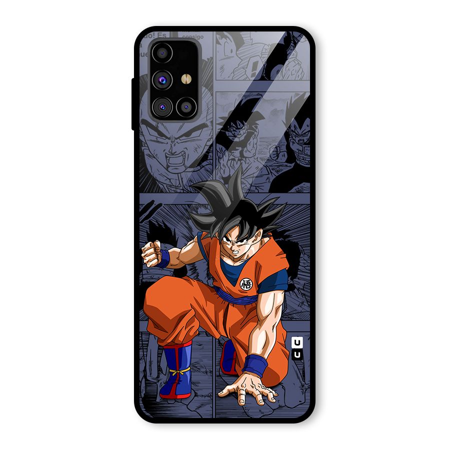 Goku Manga Art Glass Back Case for Galaxy M31s