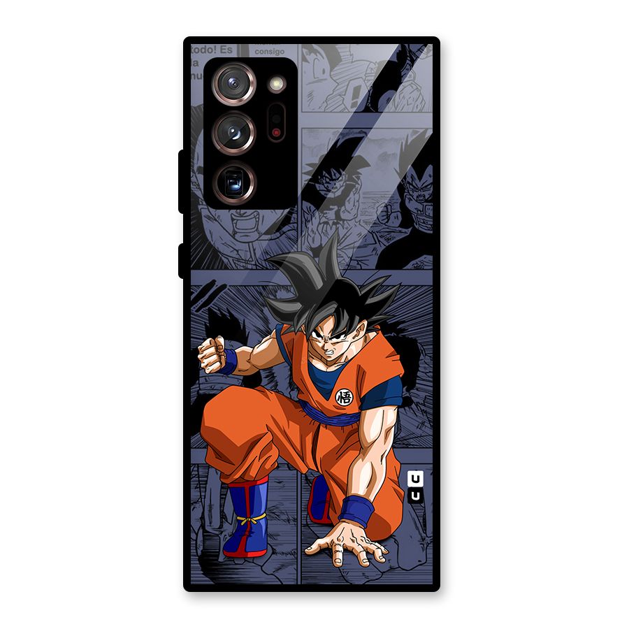 Goku Manga Art Glass Back Case for Galaxy Note 20 Ultra
