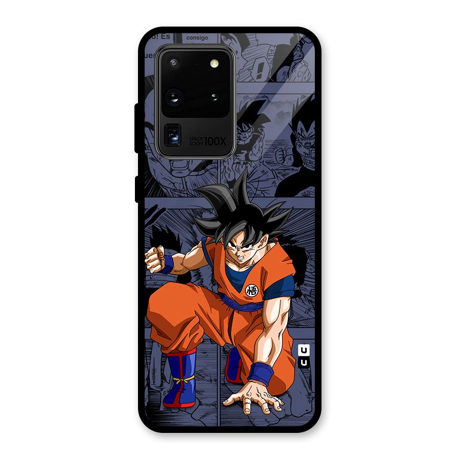 Goku Manga Art Glass Back Case for Galaxy S20 Ultra