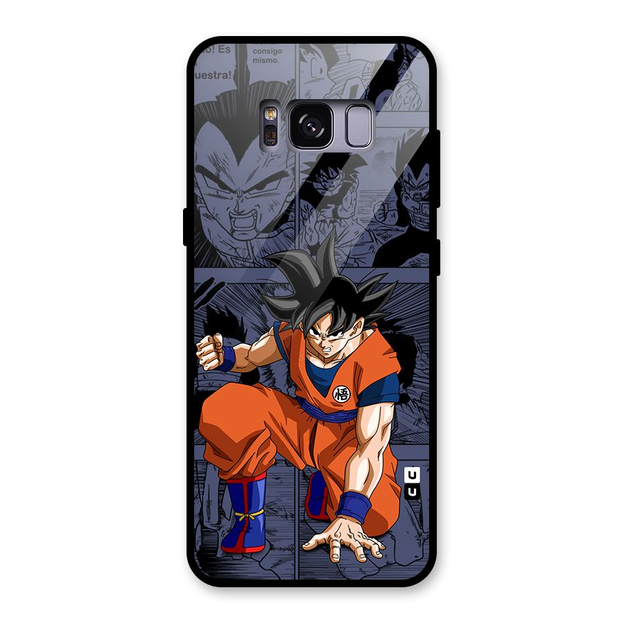 Goku Manga Art Glass Back Case for Galaxy S8