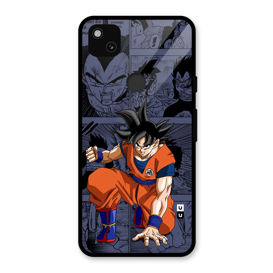 Goku Manga Art Glass Back Case for Google Pixel 4a