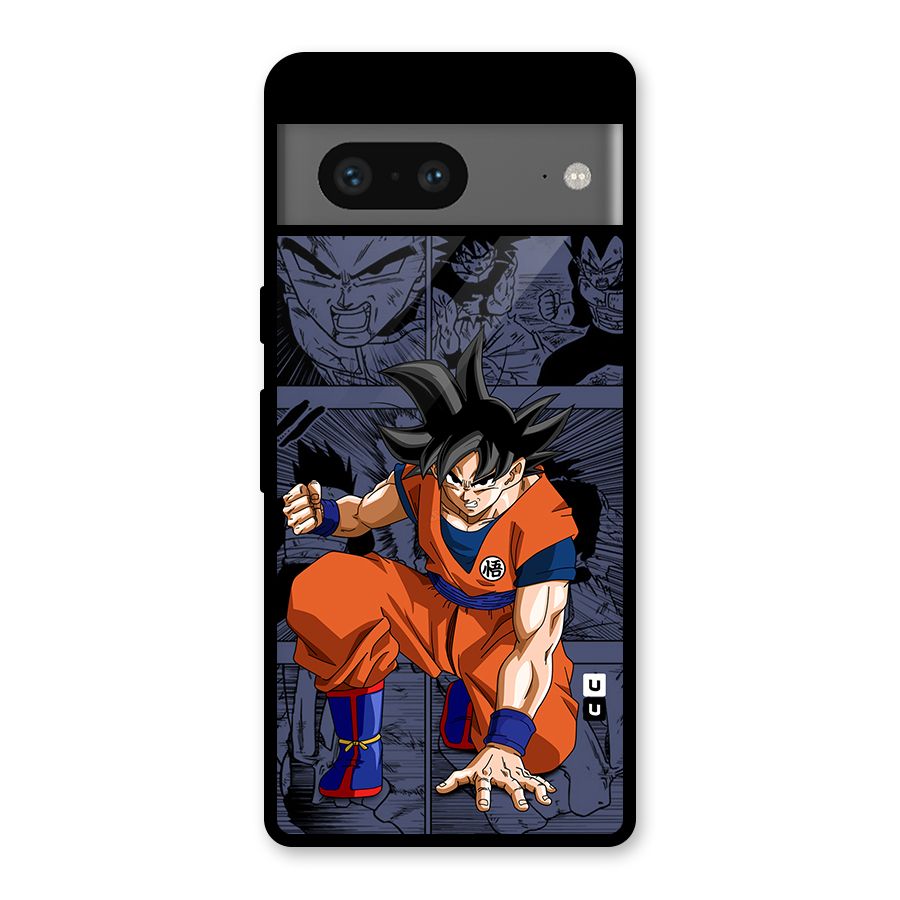 Goku Manga Art Glass Back Case for Google Pixel 7