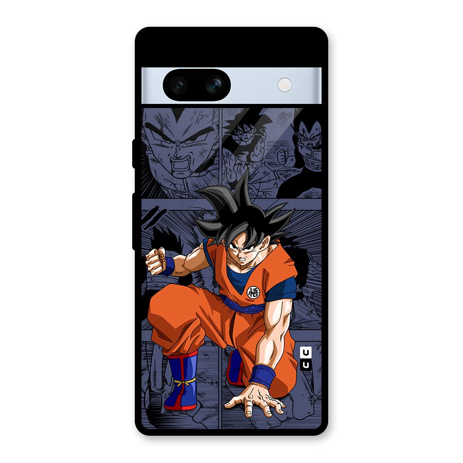 Goku Manga Art Glass Back Case for Google Pixel 7a