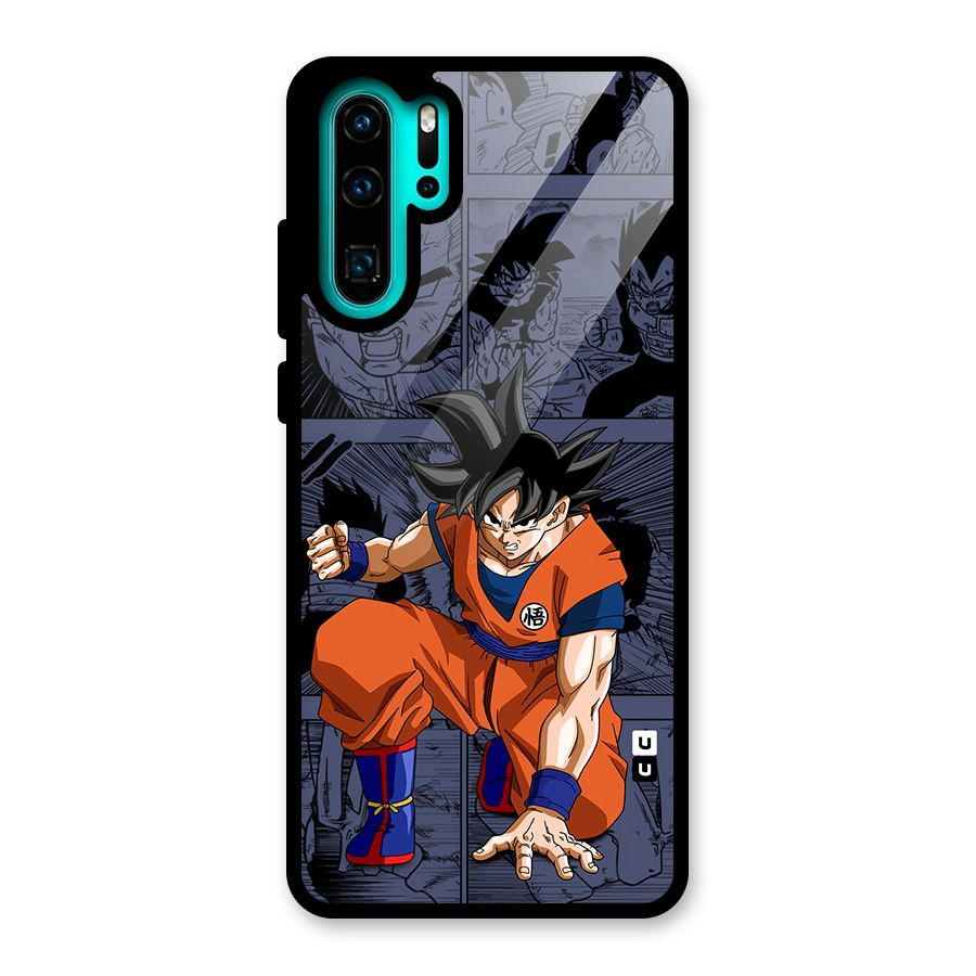 Goku Manga Art Glass Back Case for Huawei P30 Pro