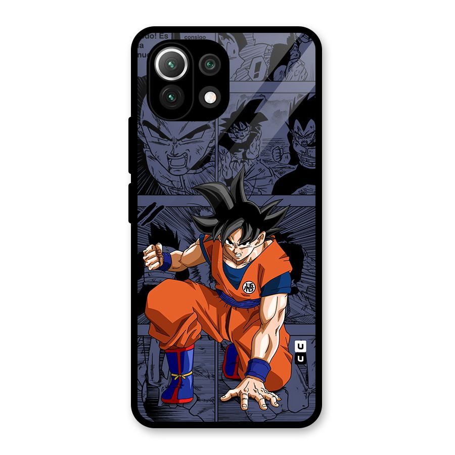 Goku Manga Art Glass Back Case for Mi 11 Lite