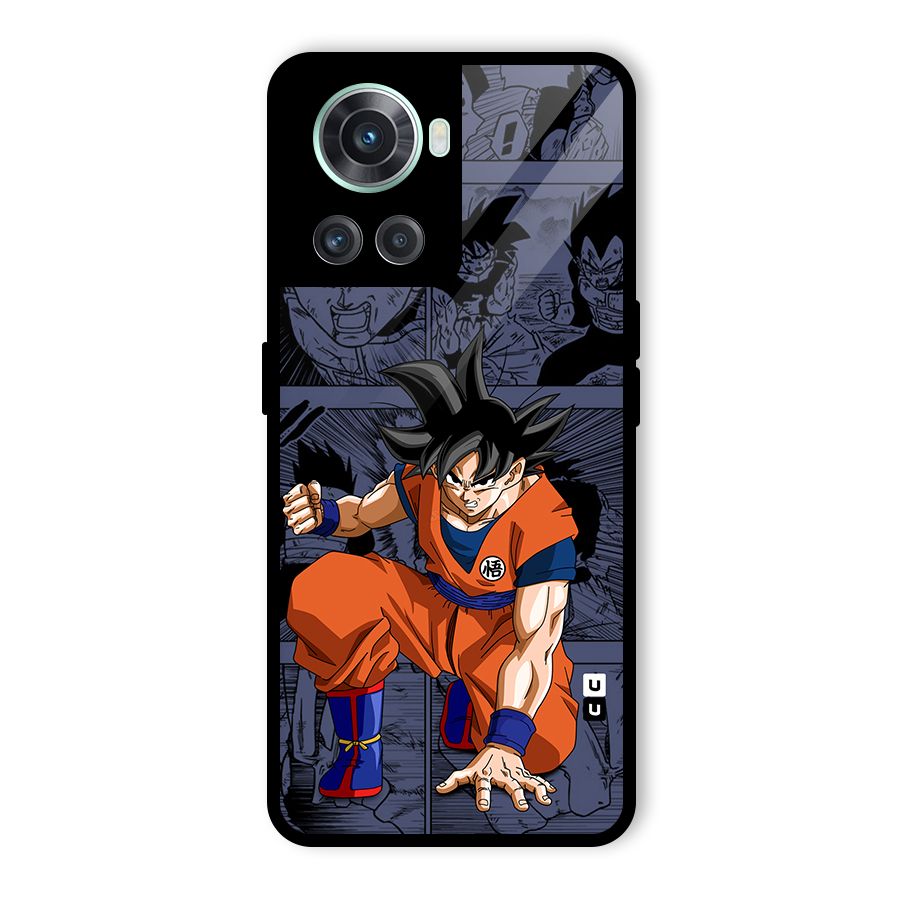 Goku Manga Art Glass Back Case for OnePlus 10R
