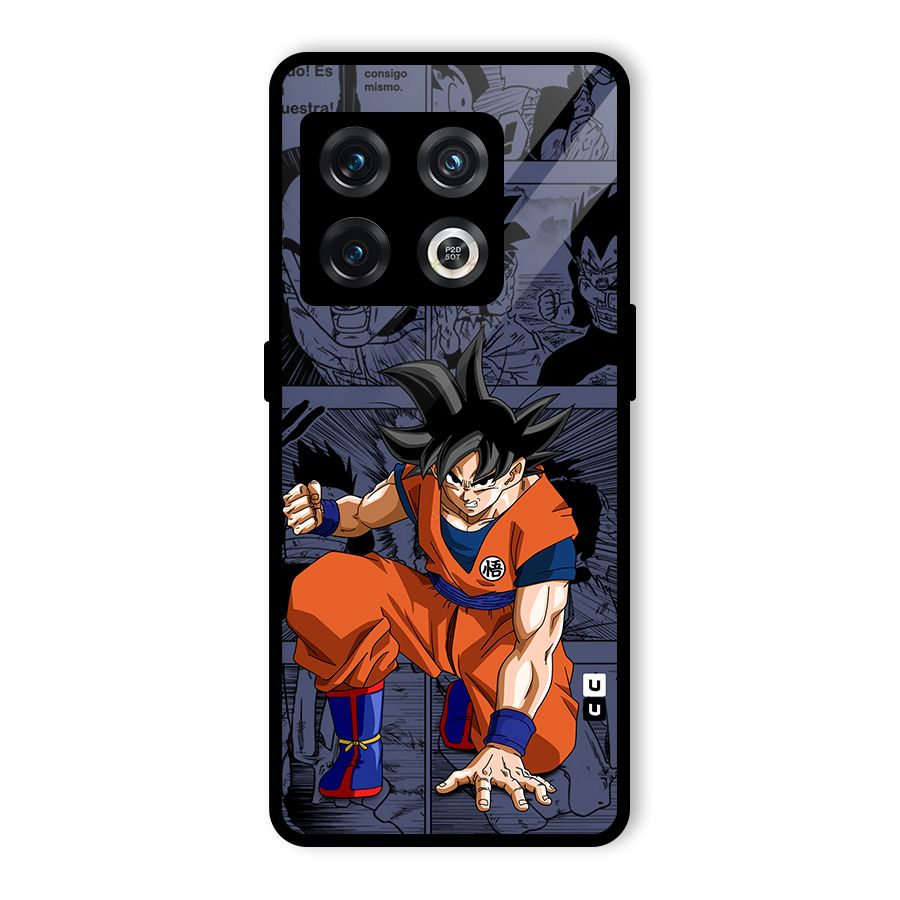 Goku Manga Art Glass Back Case for OnePlus 10 Pro 5G