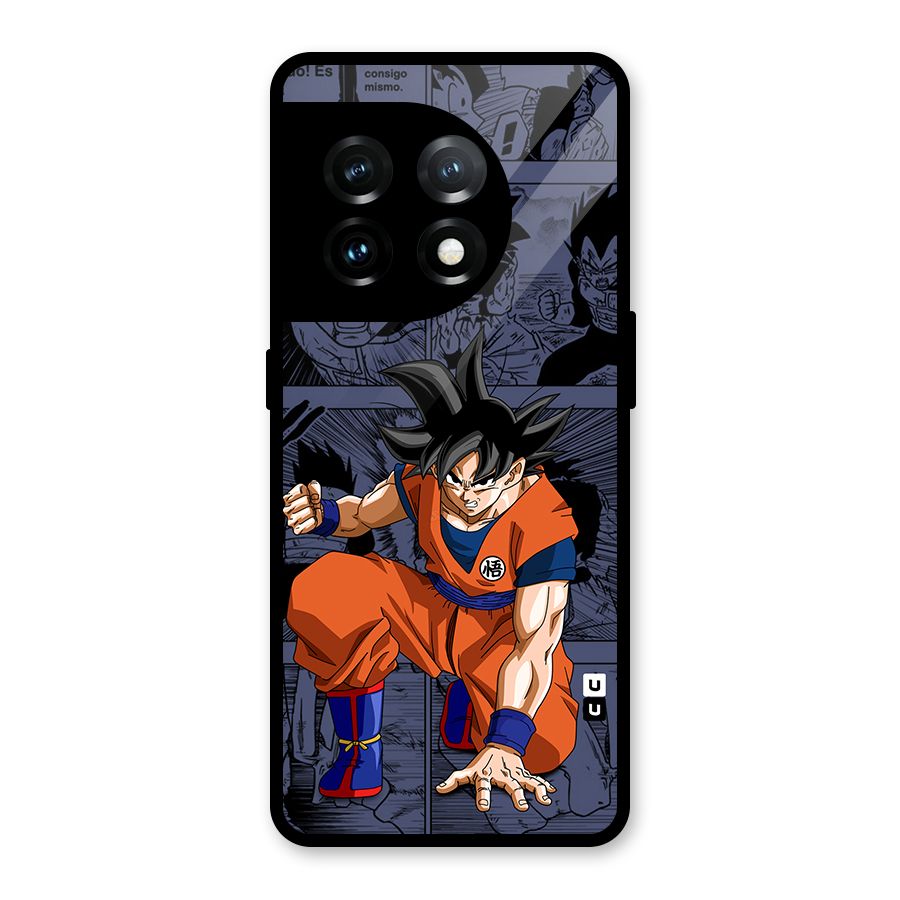 Goku Manga Art Glass Back Case for OnePlus 11