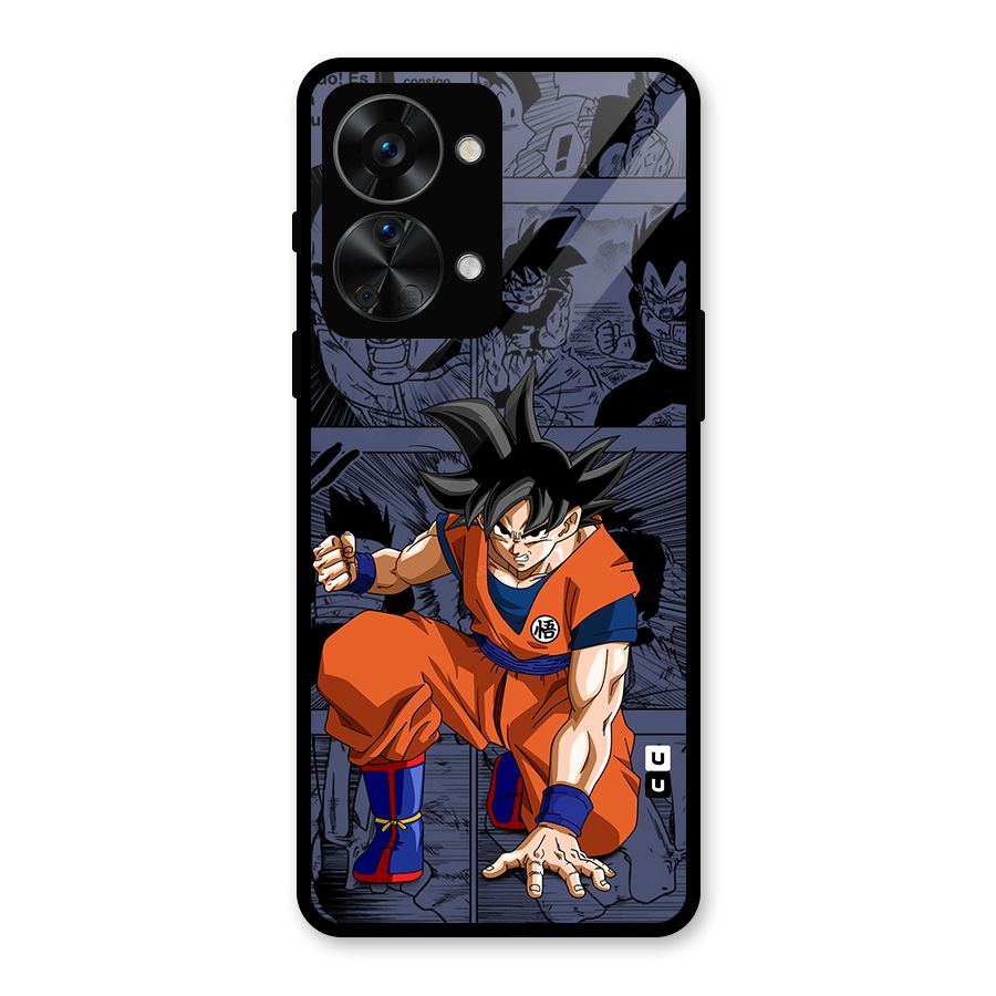Goku Manga Art Glass Back Case for OnePlus Nord 2T