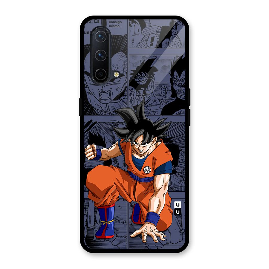 Goku Manga Art Glass Back Case for OnePlus Nord CE 5G