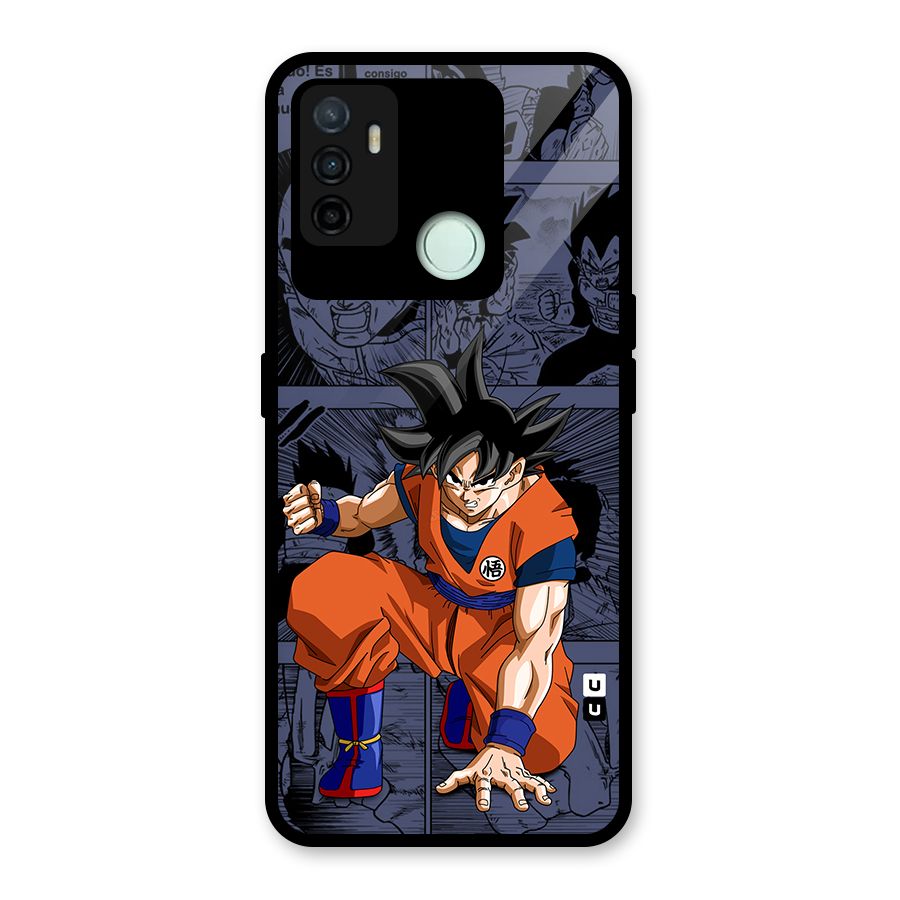 Goku Manga Art Glass Back Case for Oppo A53