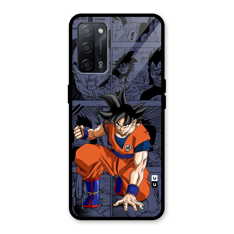 Goku Manga Art Glass Back Case for Oppo A53s 5G