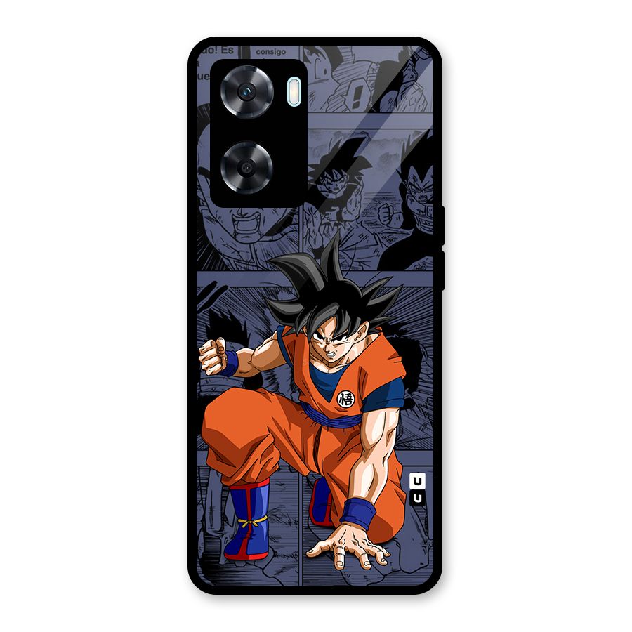 Goku Manga Art Glass Back Case for Oppo A77