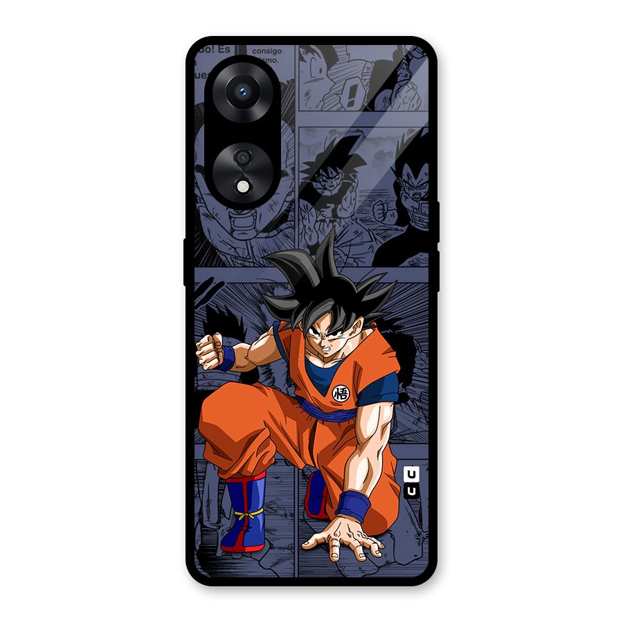Goku Manga Art Glass Back Case for Oppo A78