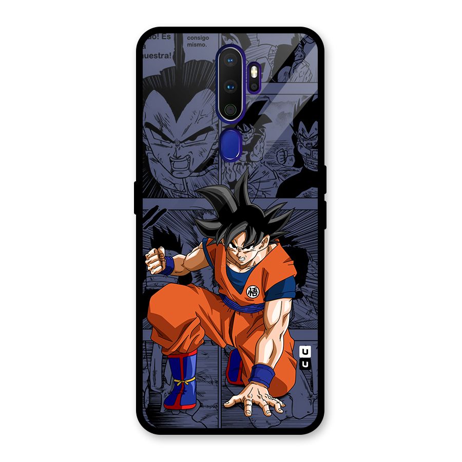 Goku Manga Art Glass Back Case for Oppo A9 (2020)
