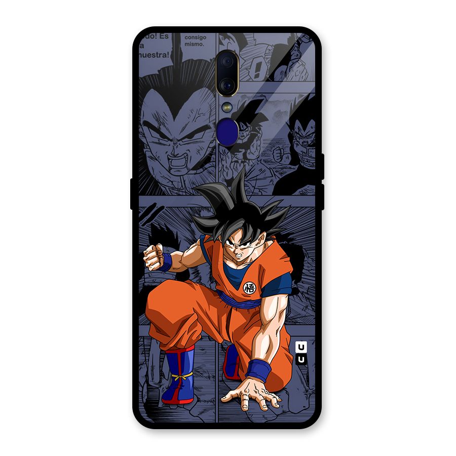 Goku Manga Art Glass Back Case for Oppo F11