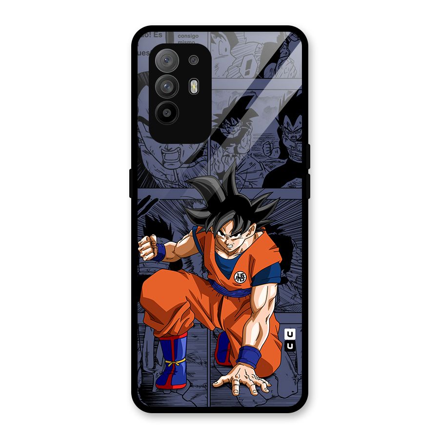 Goku Manga Art Glass Back Case for Oppo F19 Pro Plus 5G