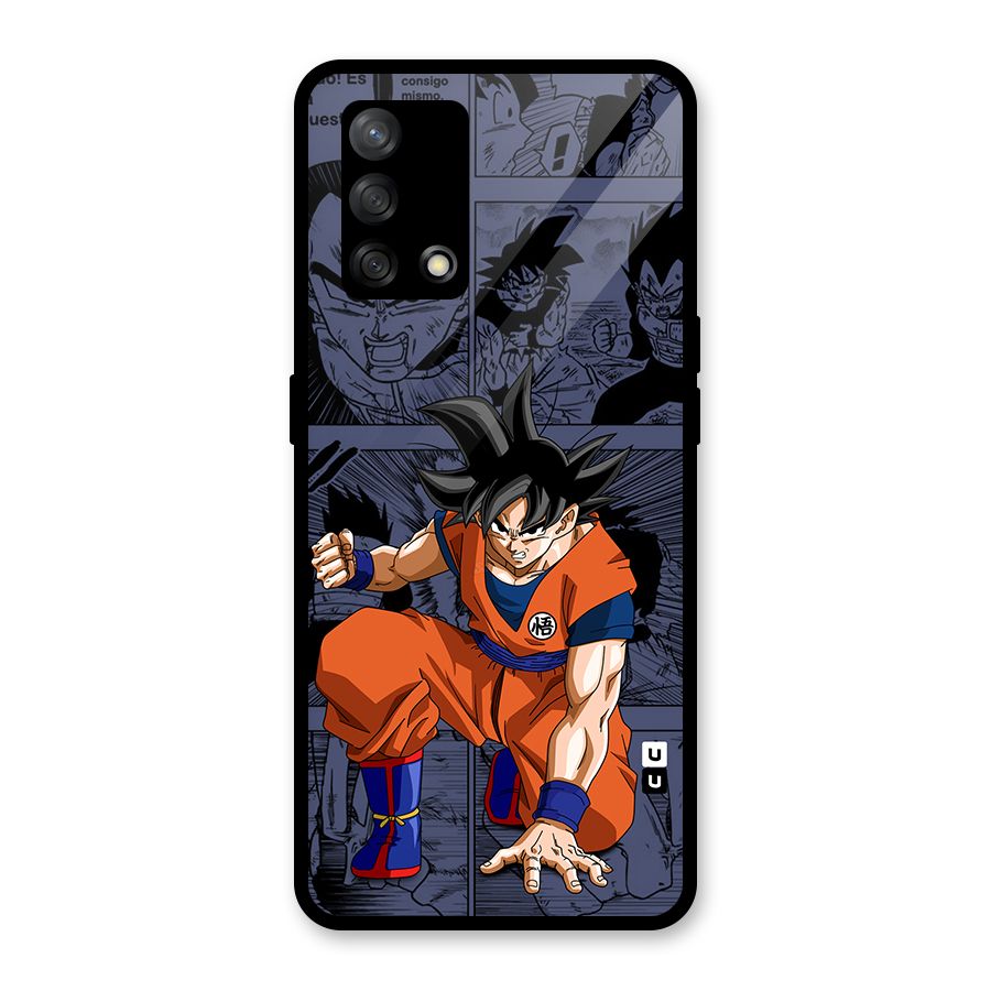 Goku Manga Art Glass Back Case for Oppo F19s