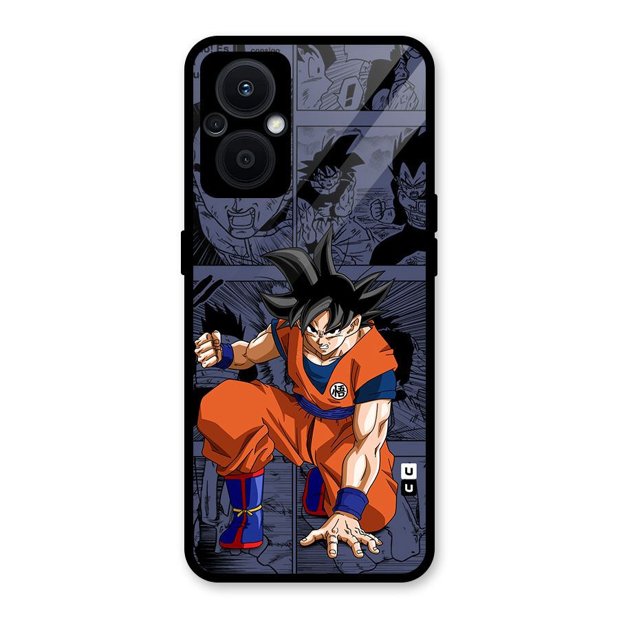 Goku Manga Art Glass Back Case for Oppo F21s Pro 5G