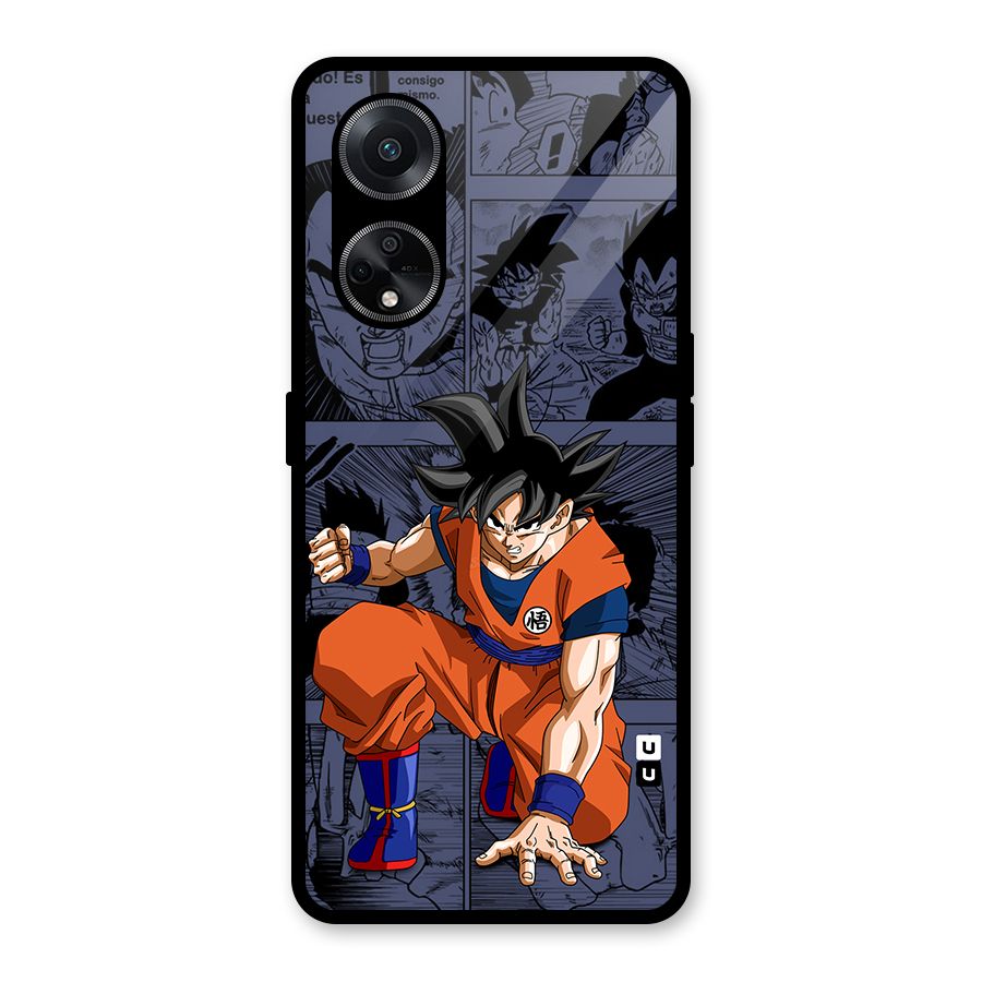 Goku Manga Art Glass Back Case for Oppo F23
