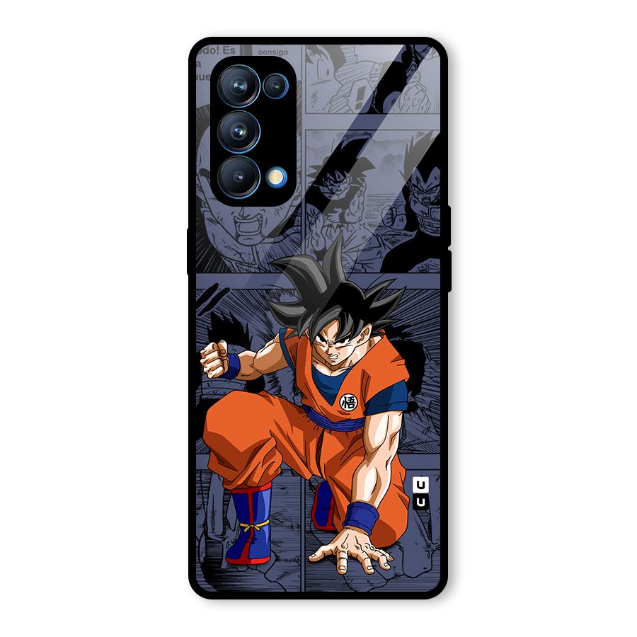 Goku Manga Art Glass Back Case for Oppo Reno5 Pro 5G