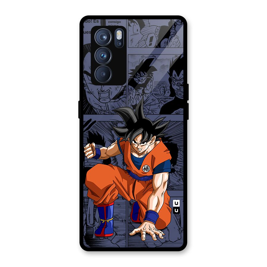 Goku Manga Art Glass Back Case for Oppo Reno6 Pro 5G