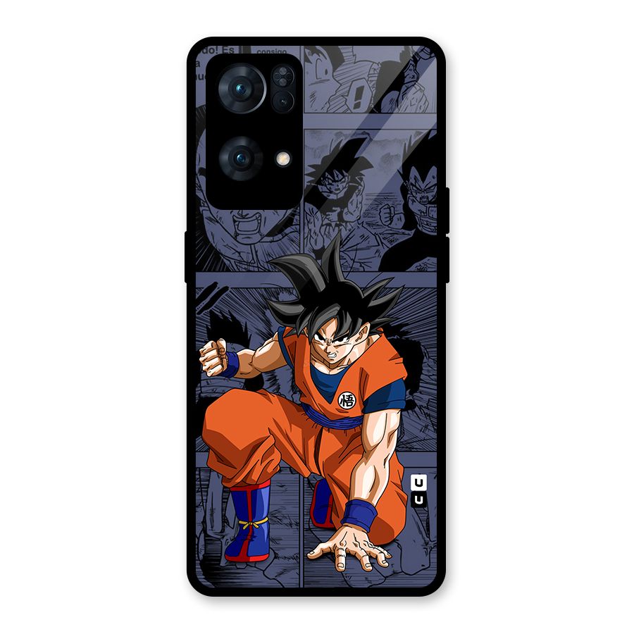 Goku Manga Art Glass Back Case for Oppo Reno7 Pro 5G