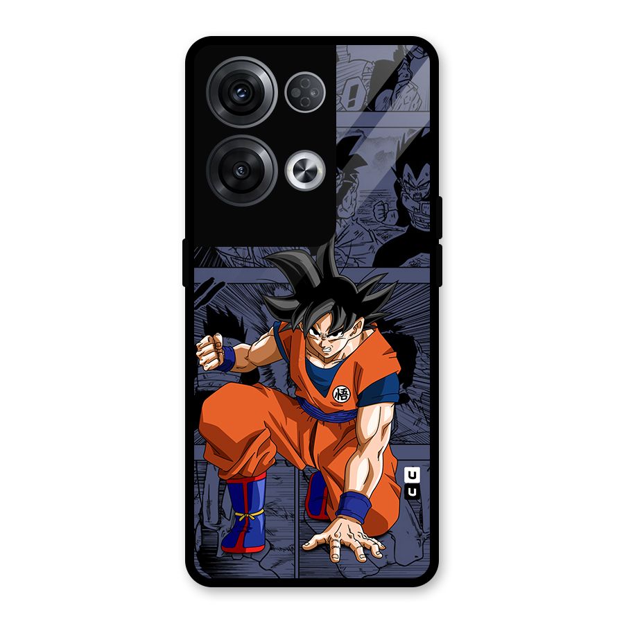 Goku Manga Art Glass Back Case for Oppo Reno8 Pro 5G
