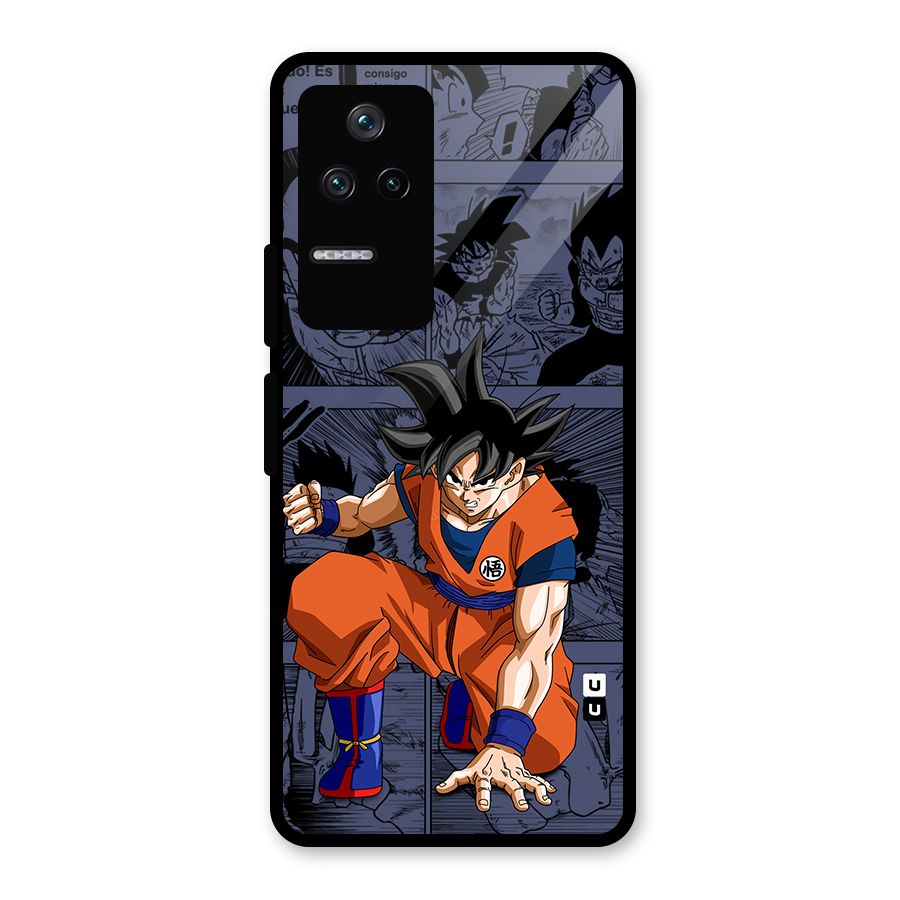 Goku Manga Art Glass Back Case for Poco F4 5G