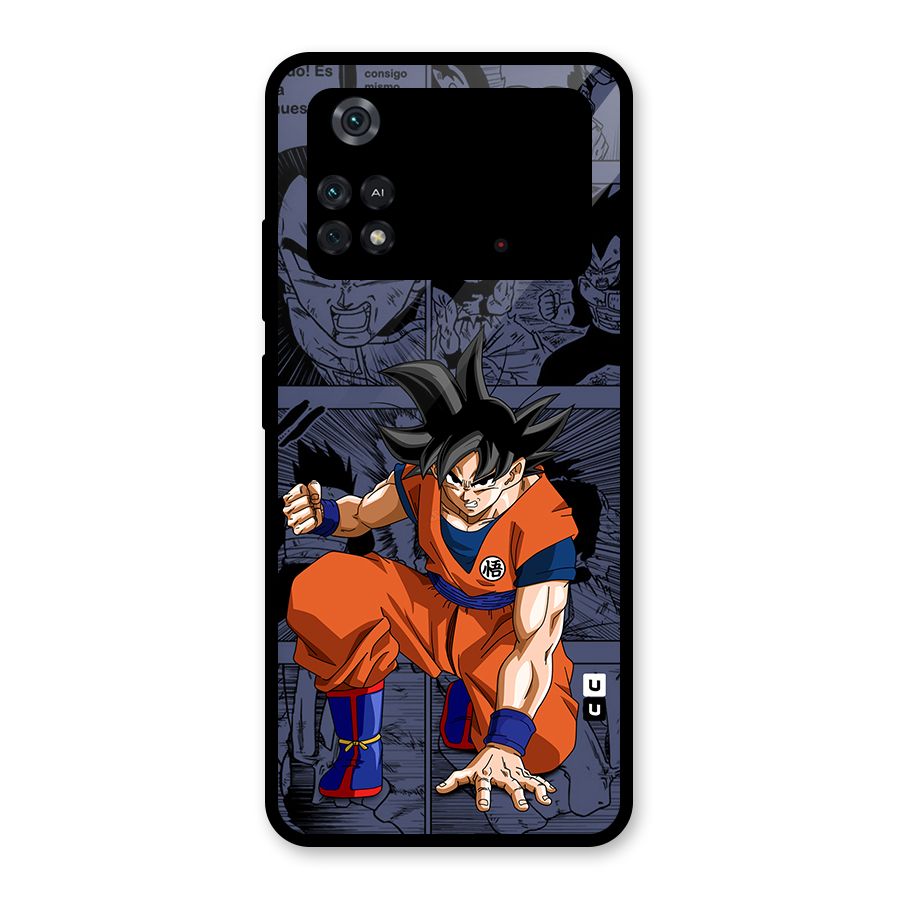 Goku Manga Art Glass Back Case for Poco M4 Pro 4G